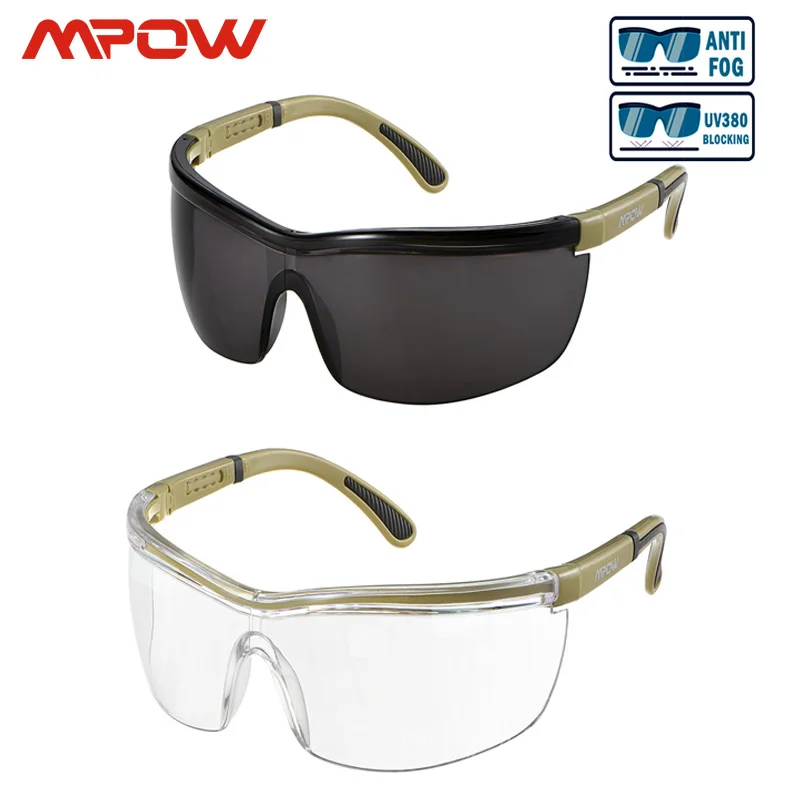 

Mpow HP125 2Pairs Safety Glasses Anti Fog Scratch Resistant UV 380 Protection Glasses Blue Light For Outdoor/Indoor Worker Rider