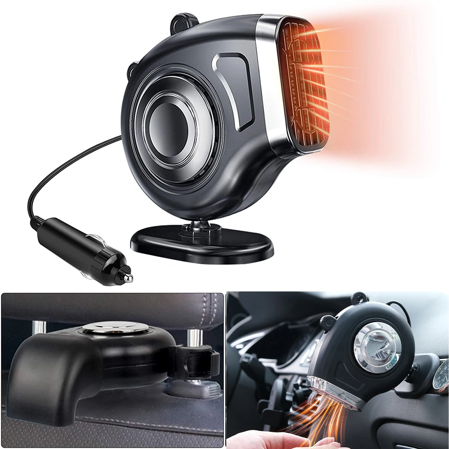 Tragbare Auto-Heizung Mit Dual-USB - Für 18-V-Batterien, Ideal Zum Fenster Auftauen & Innenraum Heizen