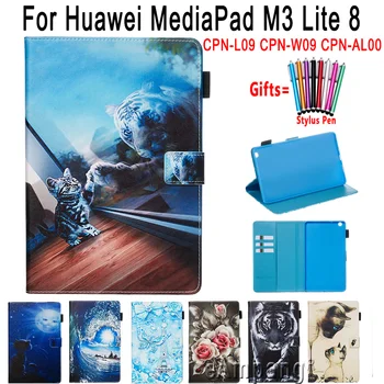 

Case For Huawei MediaPad M3 Lite 8 CPN-L09 CPN-W09 CPN-AL00 Cover Soft Shockproof Funda Animal Pattern Shell Capa