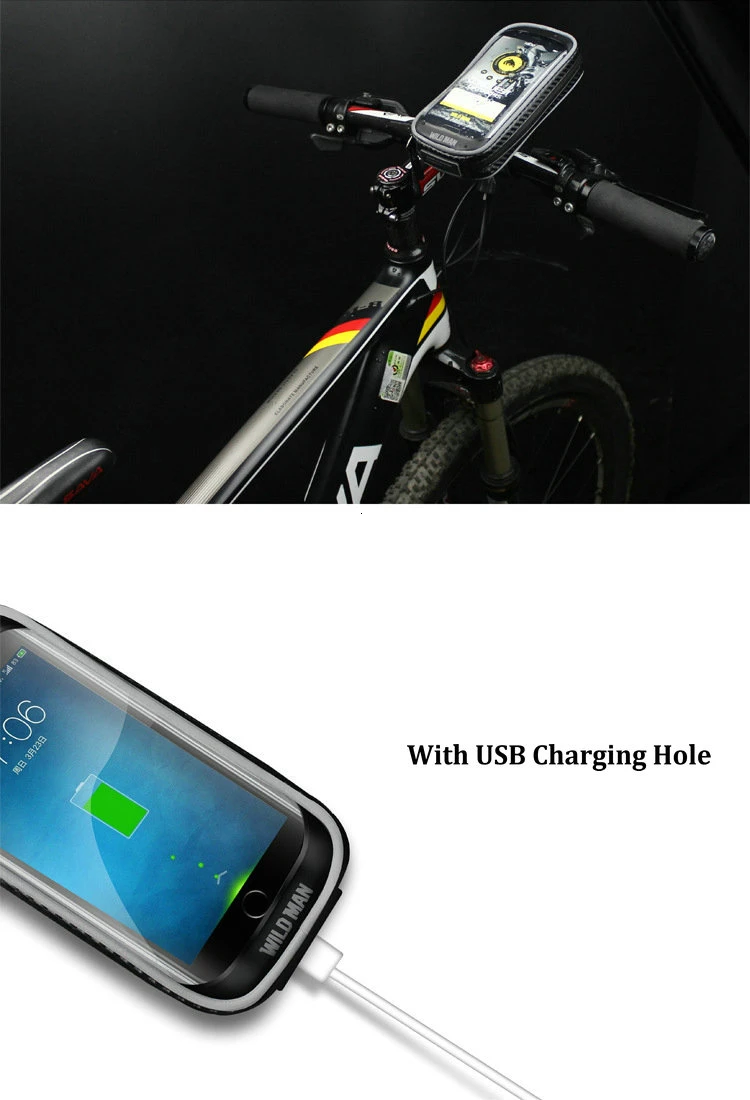 Bike Bicycle Phone Bag Rainproof TPU Touch Screen Cell Phone Holder Bicycle Handlebar Bags MTB Frame Pouch Bag 2017 (10)
