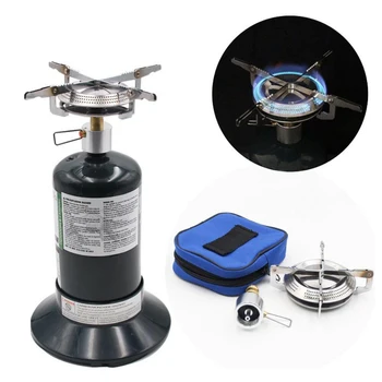 

Portable Camping Gas Stove Outdoor Backpacking Cook Split Burner for Hiking Picnic BBQ Fishing Hunting Barbecue Silver