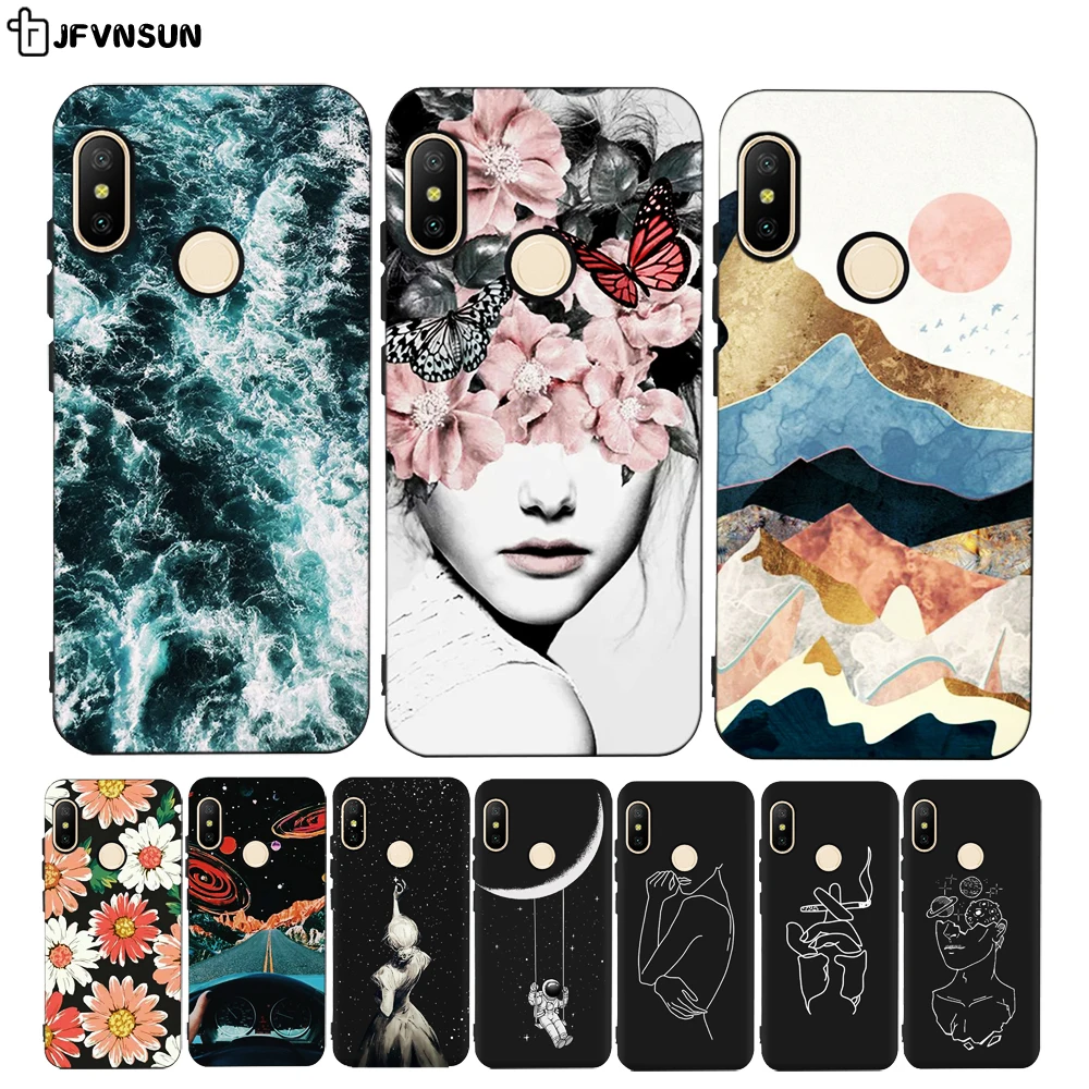 

For Xiaomi mi A2 Lite Case Cute 3D Drawing Pattern Soft Silicone Protective Case on for xiaomi Mi A2 miA2 Lite Cases Back Cover