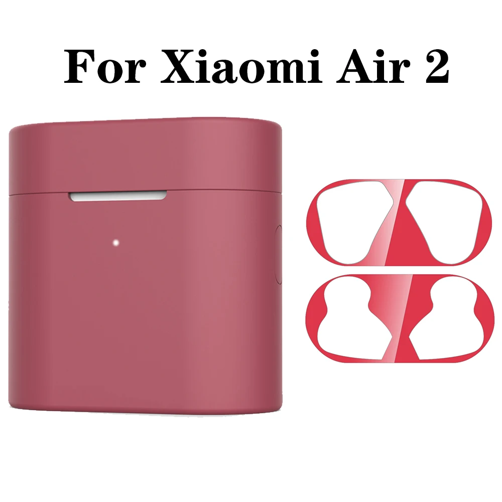 Силиконовый чехол для Xiaomi Mi Air 2 беспроводной Bluetooth защитный и металлическая