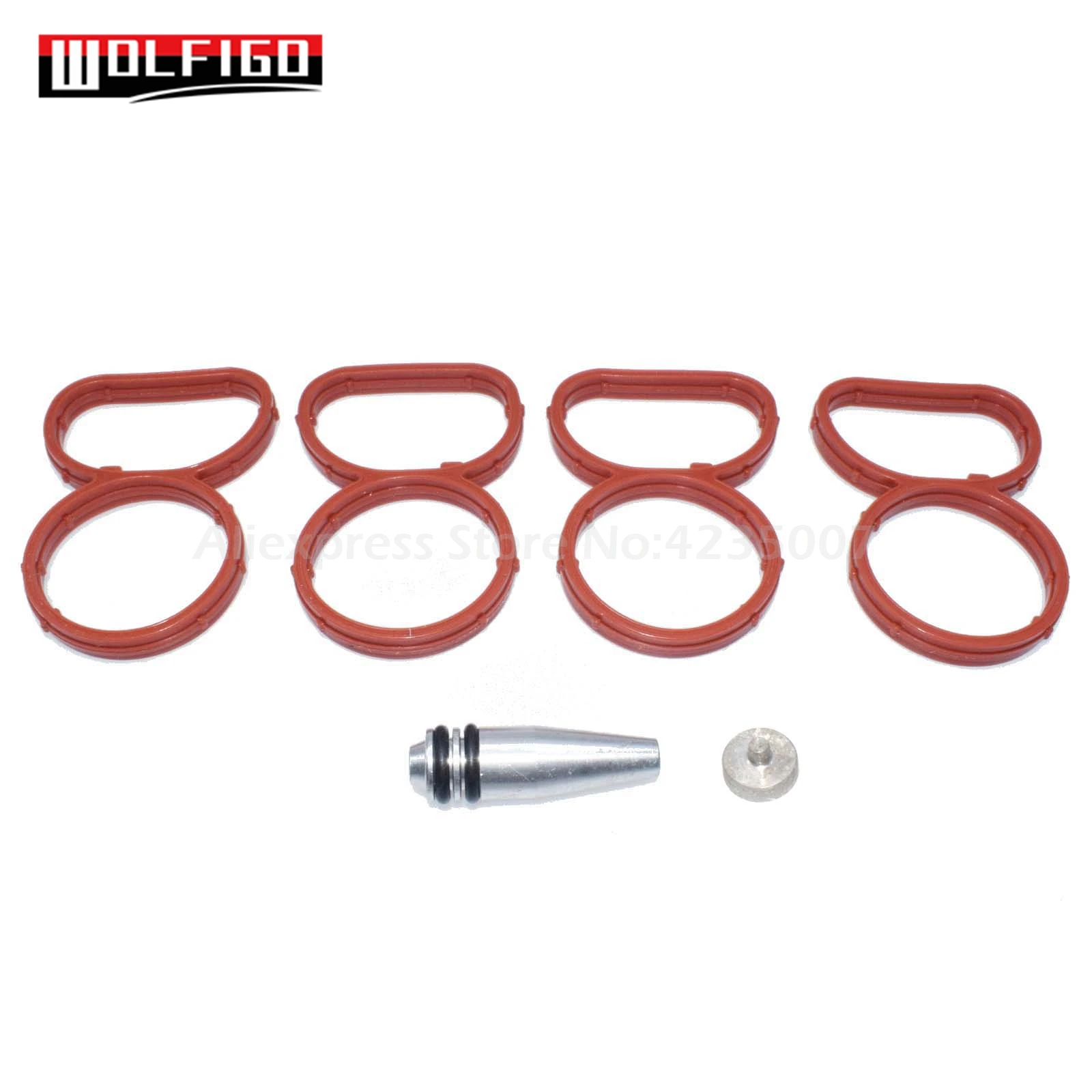 WOLFIGO New For BMW N47 Intake Swirl Flap Delete Blank Plug Bung Metal and Manifold Gaskets 11617801438, 11614728712,11618507239