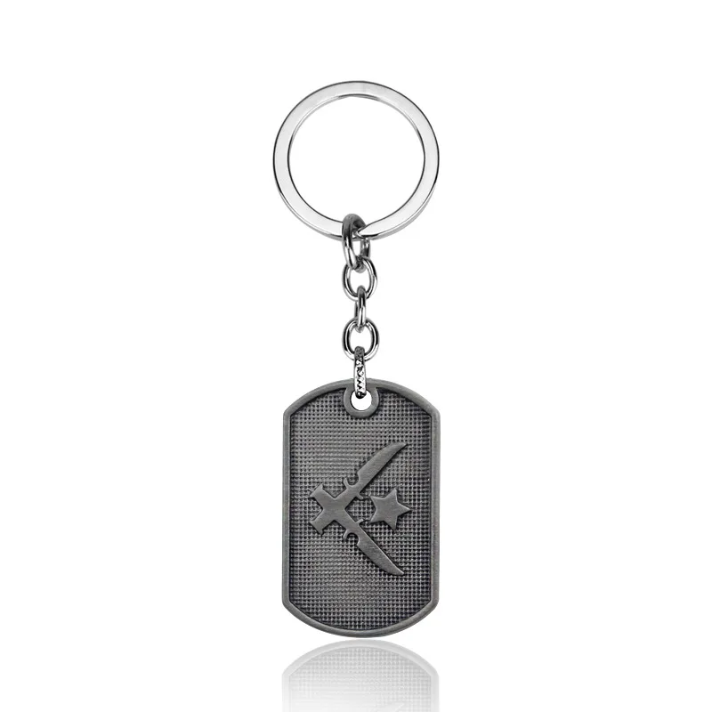 Game CS GO Medal Keychain Men Metal Counter Strike Dog Tag Pendant