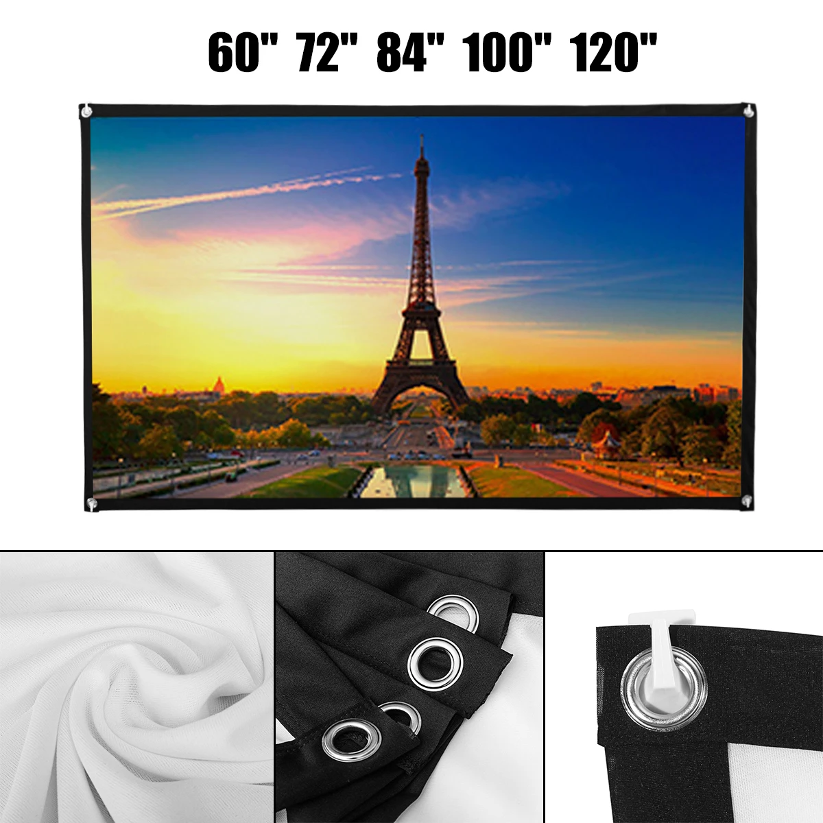 16:9 настенный домашний кинотеатр HD Проекционный экран холст для NEC NP PX1004UL BK