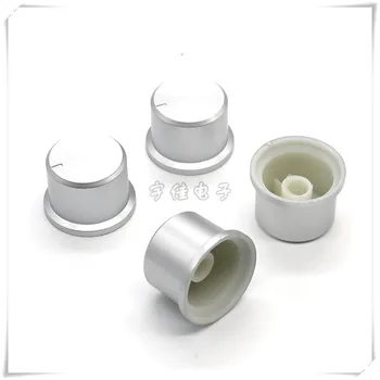 

10 Piece 24.5 * 17MM silver plastic sandblasting knob cap volume adjustment cap potentiometer knob flower shaft 6mm
