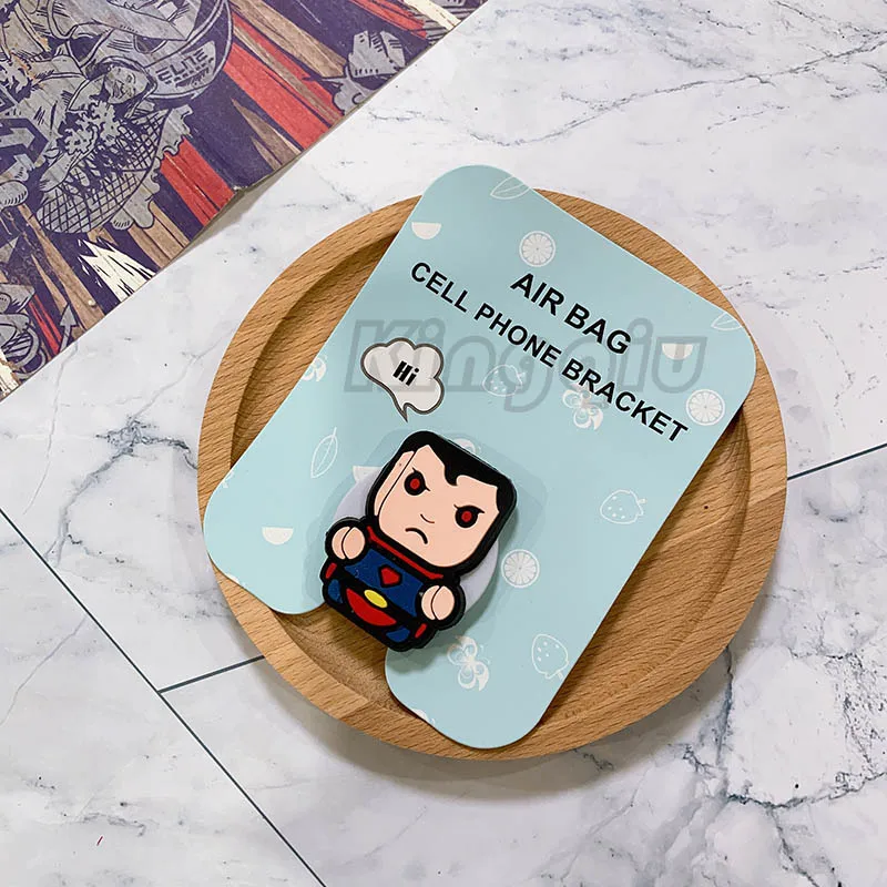 Superman Держатель для телефона с героями мультфильмов Marvel, расширяющаяся подставка, держатель для пальца для samsung Xiaomi iphone 7 X, универсальная подставка для телефона, автомобильный держатель - Цвет: Superman