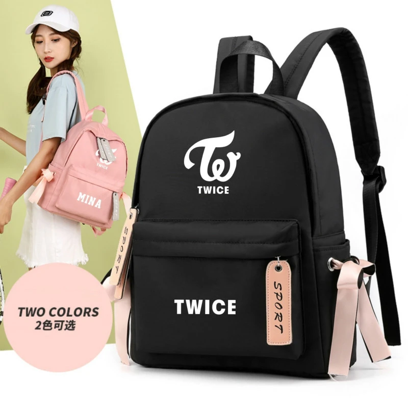 Mykpop Twice Backpack Casual Bag Big Volume Travel Bag 2 Colors Kpop Fans Collection Sa Clothing Accessories For Plush Stuff Aliexpress