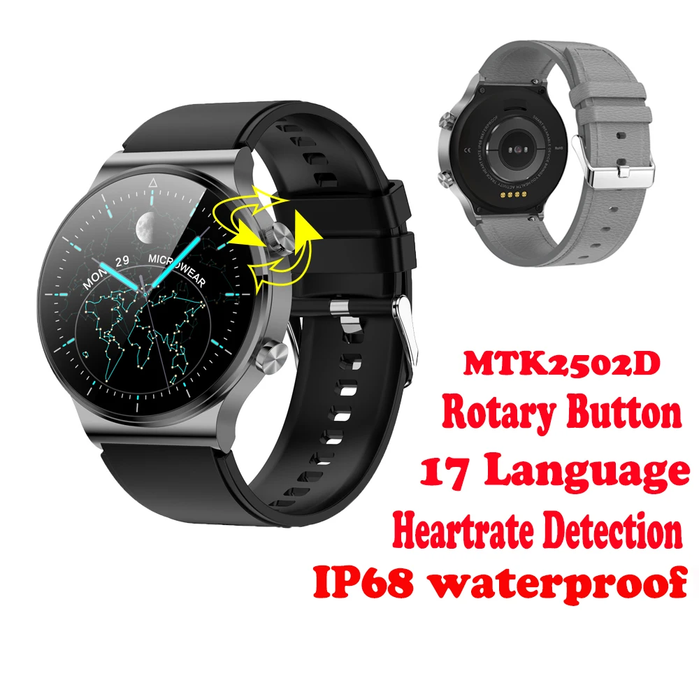 

Newest Heart Rate Detection Rotate Button Custom Dial Bluetooth Call Smart Watch Wireless Charging IP68 Waterproof M2 Smartwatch