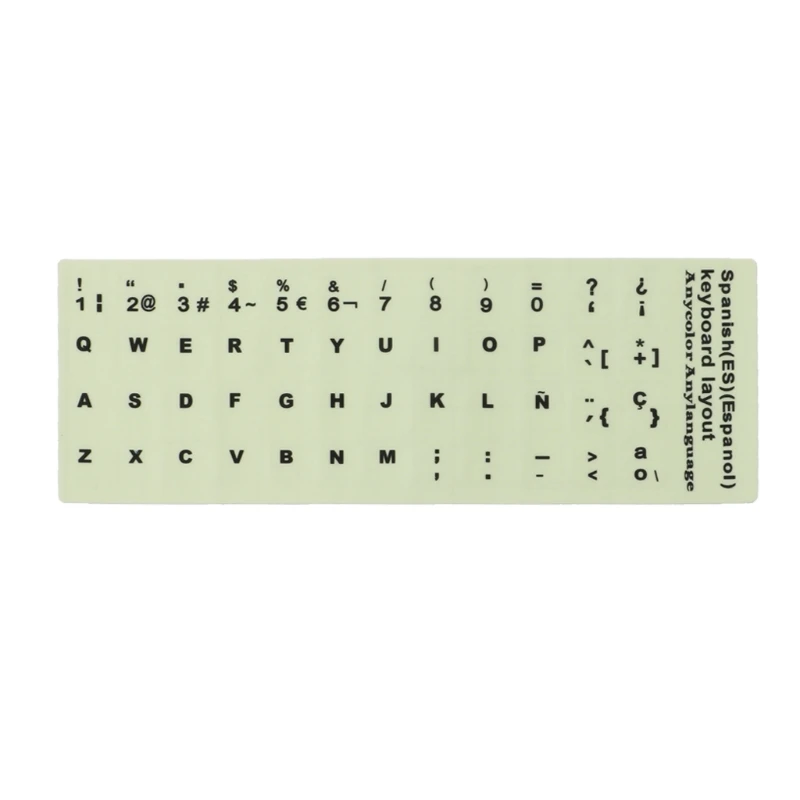 Luminous Waterproof Keyboard Stickers Fluorescent Keyboard Stickers Protective Film Layout with Button Letters for English key-2