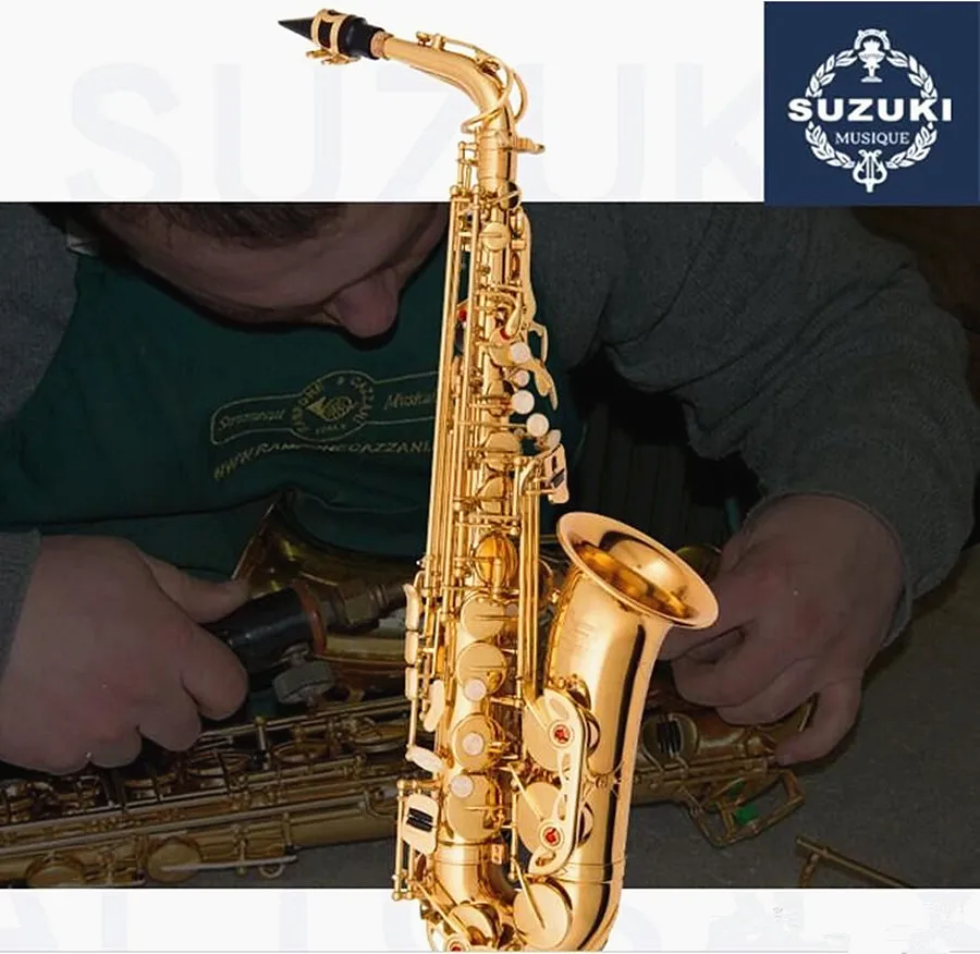 Saxophone Alto SUZUKI de haute qualité, Instrument en laiton E, musique