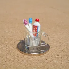 1:12 Кукольный домик миниатюрная мини зубная паста зубная щетка кухня игрушка матч для леса животных Семья коллекционный подарок