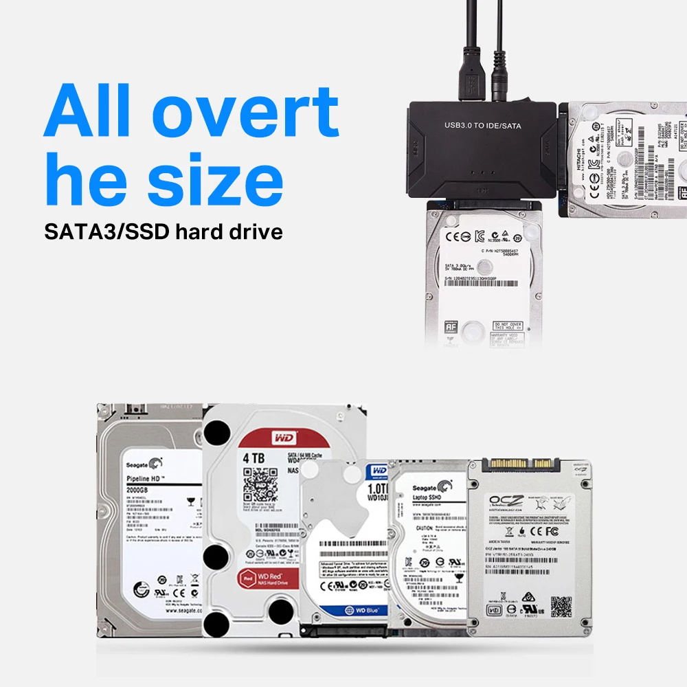 Высокоскоростной USB 3,0 на SATA IDE Внешний 2,5 дюймов 3,5 дюймов адаптер для жесткого диска HDD конвертер для ноутбука жесткий диск компьютера