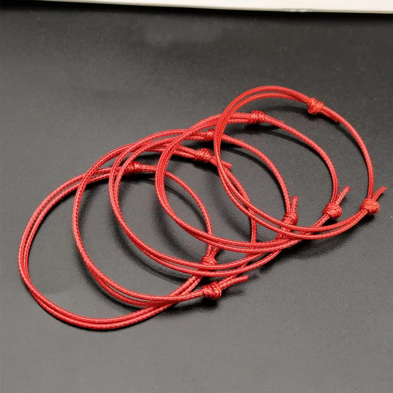 Rope Bracelet Black Red White Brown Color Wax Adjustable Lucky Bracelet Hand Mix Color Jewelry for Men 10 PCS/lots bracelet jewelry