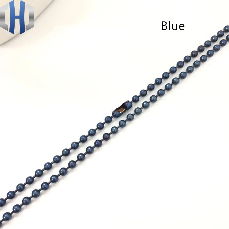 3.0*650mm Pure Titanium Bead Chain Metal Wave DIY Accessories Sweater Chain Does Not Rust Light Hypoallergenic EDC Bead diy beads accessories