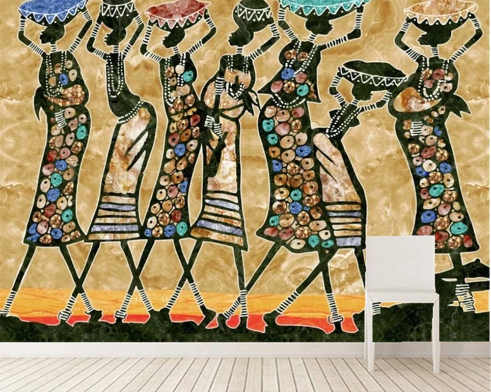 ヴィンテージの抽象的なインドの壁紙 リビングルーム テレビ ソファ ベッドルーム レストランの壁の壁紙 壁紙 Aliexpress