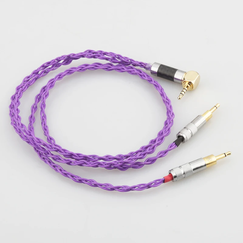 HiFi Compatible 2 5mm Balanced right angled Plug for HD700 Headphone Upgrade Cable OCC Wire Replacement Audio Upgrade Cable