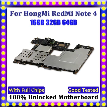 

Good Tested High Quality MainBoard For xiaomi Redmi Note 4 Motherboard,For Redmi Note 4 HongMi Note 4 Logic Board With Chips