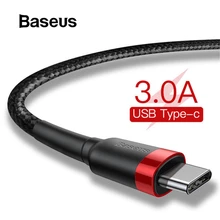 Baseus usb type-C кабель для samsung S10 S9 Quick Charge 3,0 кабель USB C Быстрая зарядка для huawei P30 Xiaomi USB-C провод зарядного устройства