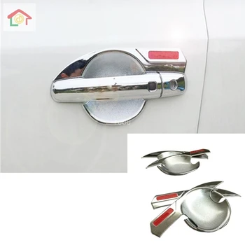

For Suzuki Vitara 2016 2017 2018 2019 Car Body Cover Detector Trims ABS Chrome External Door Bowl Stick Lamp Frame Armrest 4pcs