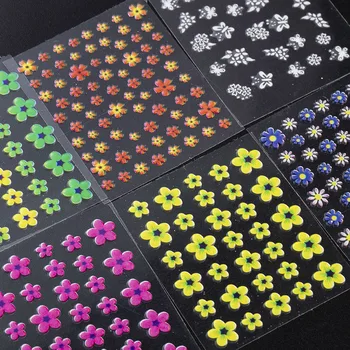 

50Pcs/Set DIY French Tips Nail Decals Mixed Styles Colorful Floral Beauty Design Transfer Slider Nail Art Sticker Decals Flower