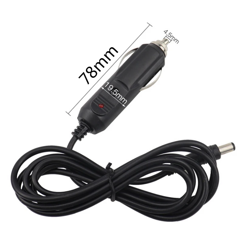 MAYITR 12V Car Styling LED Male Cigarette Lighter Socket Plug Connector Power Charger Adapter with Fuse & Wire