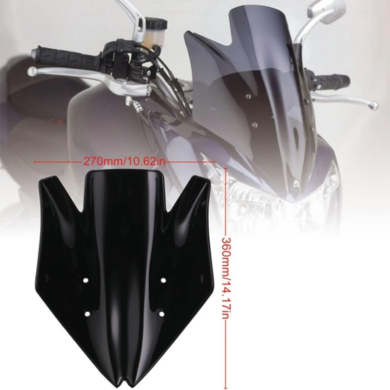 Черный лобовое стекло мотоцикла для Kawasaki Z1000 2010-2013 10 11 12