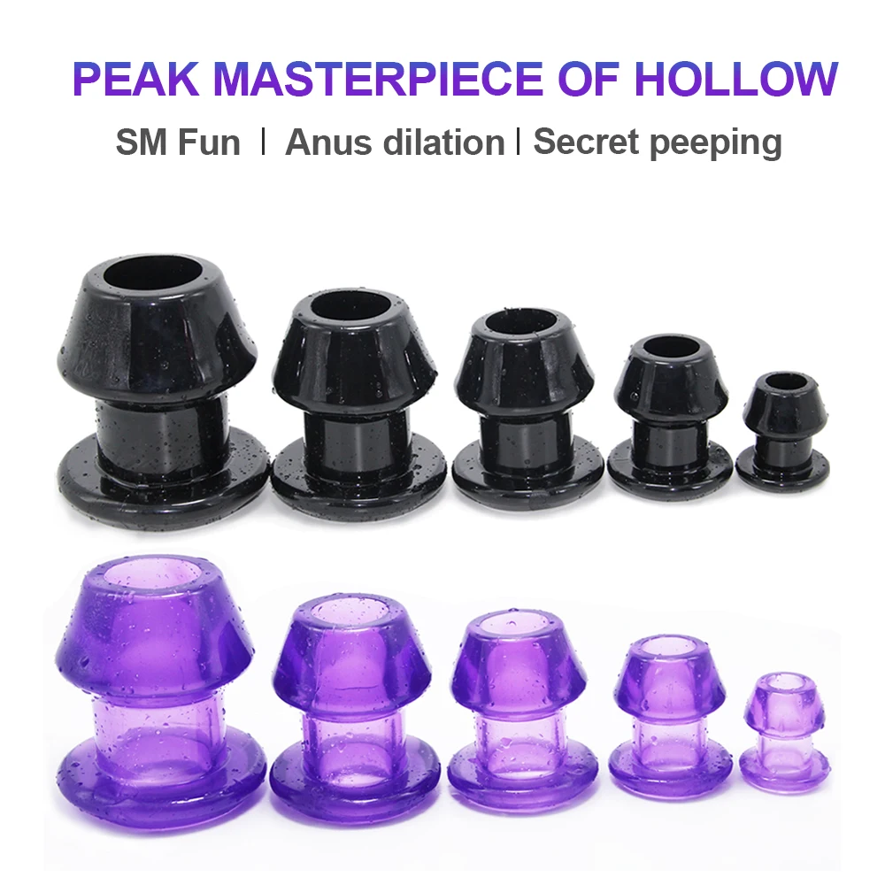 Hollow Anal Expander Huge Dildo Man Anus Plugs Prostate Massage Vagina