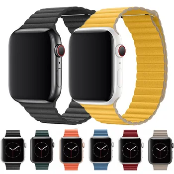 

Leather Loop Strap for Apple Watch Band 44mm 40mm for Iwatch Band Series 5 4 3 2 1 Bracelet 42mm 38mm Wristbands