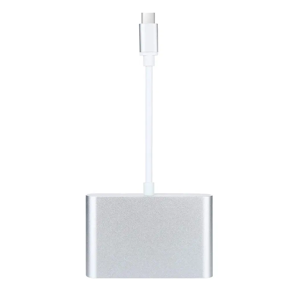 LYBALL type-C к HDMI VGA 3,5 мм аудио адаптер 3в1 USB-C конвертер кабель концентратор для VGA кабель samsung S8 S9 huawei