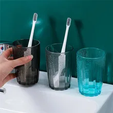 Чашка для зубных щеток прозрачная полоса чашка для домашнего кофе чашка для мытья ванной комнаты чашка для зубных щеток домашняя ванная комната чашка для разделения воды@ 5