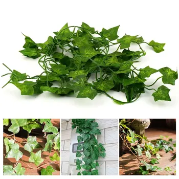 NEW 2M Long Artificial Plants Green Ivy Leaves Artificial Grape Vine Fake Foliage Leaves Home Wedding Decoration