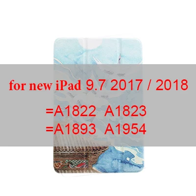 for 2017 2018 Магнитный флип-чехол с рисунком крана для iPad pro 11 10,5 12,9 9,7 планшет умный защитный чехол для iPad 9,7 Mini 1 2 3 4 5 - Цвет: for 2017 2018