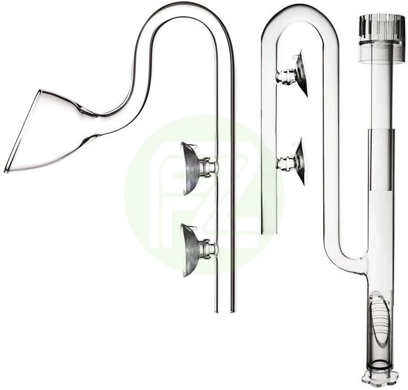 Aquarium Filter Pipes Clear Glass Lily Inflow Surface Skimmer Outflow Set In&outflow For Filter