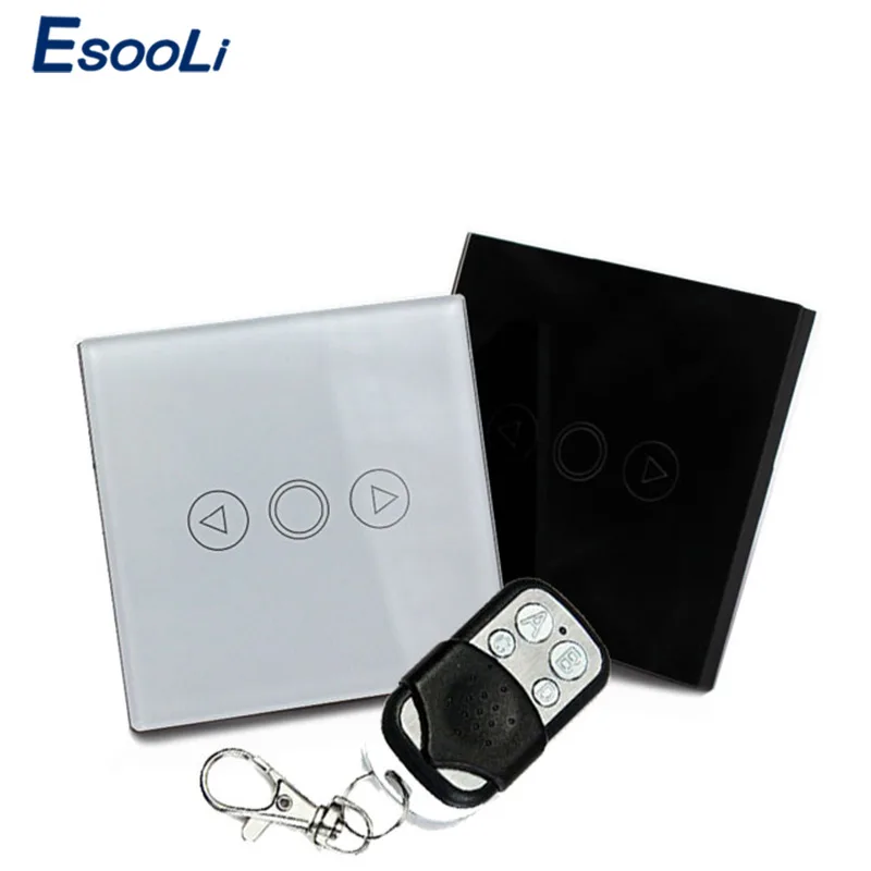 

Esooli Smart Home EU Standard 1 Gang Wireless Remote Control light Dimmer Touch Switch Wall light switch dimmable touch switch
