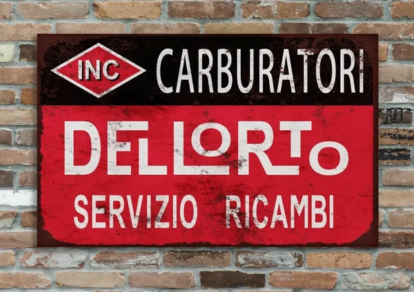 

Dellorto Carburettas Retro Metal Tin Sign Poster Home Garage Plate Cafe Pub Motel Art Wall Decor