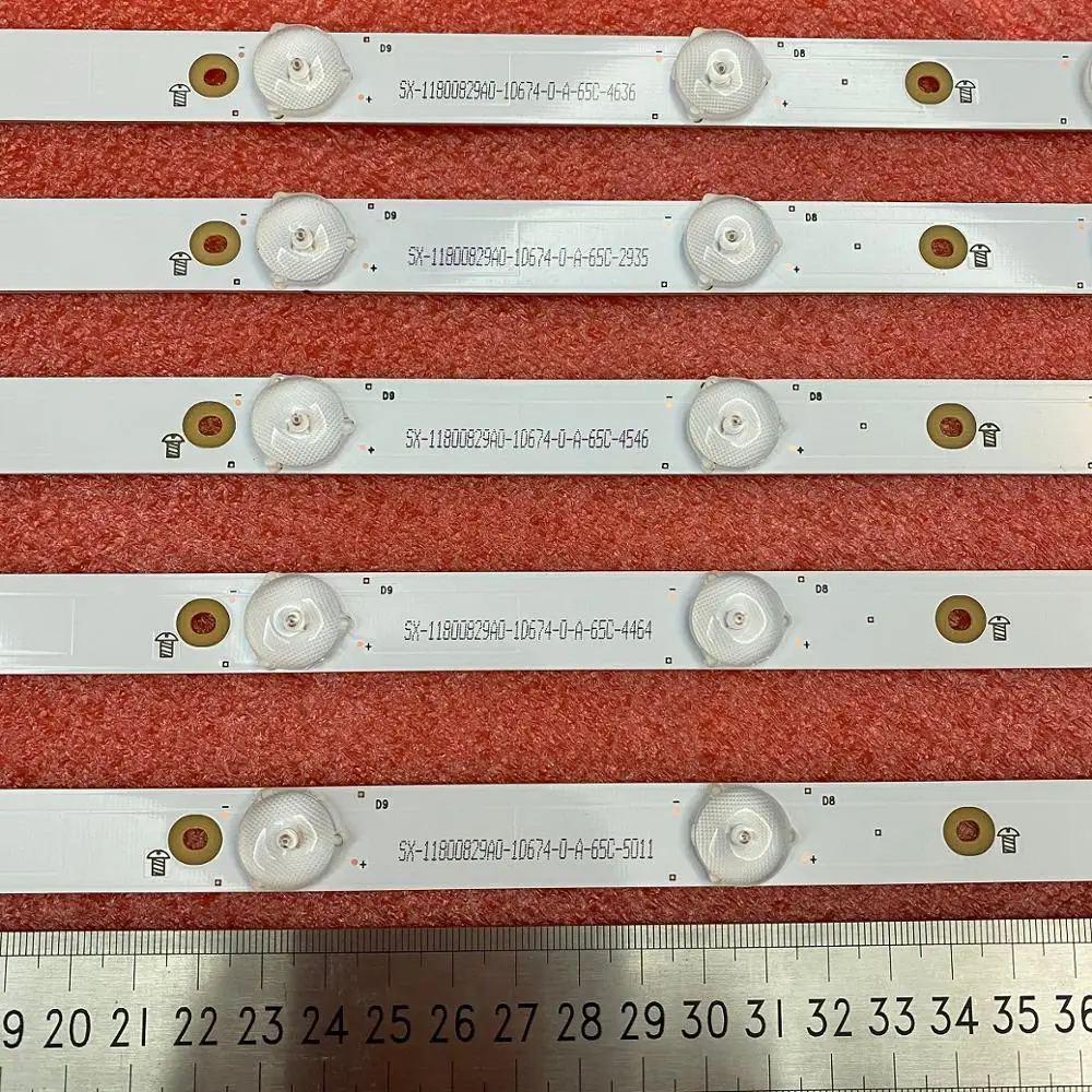 Led para 43pus6201 Tira Retroiluminação 43pus6401 43pus6551 43pus6501 43pus6101 Lb43014 Gj-2k16-430-d512-v4 5pcs 43puh6101 43put6101 - Image 5