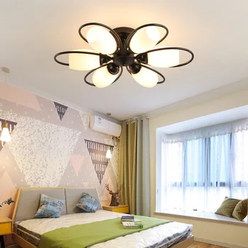 

ZISIZ Modern Ceiling Light For Living Room Bedroom Home Decoration Indoor Lighting Fixture Flower Design Lamps Metal Iron