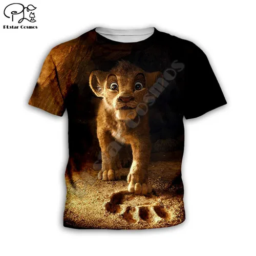 The Lion King Movie children clothing hoodie Kids baby 3D Simba print zipper hoodies Sweatshirts boy girl Long sleeve Tops - Цвет: Kids  t shirts