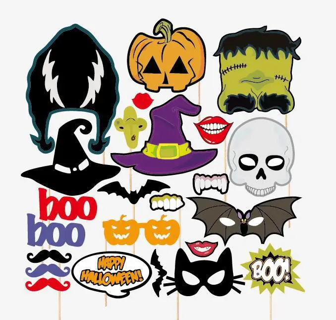 

Hot Selling Halloween Easter Creative Funny Horror Pumpkin Photographic Prop 24 Pieces