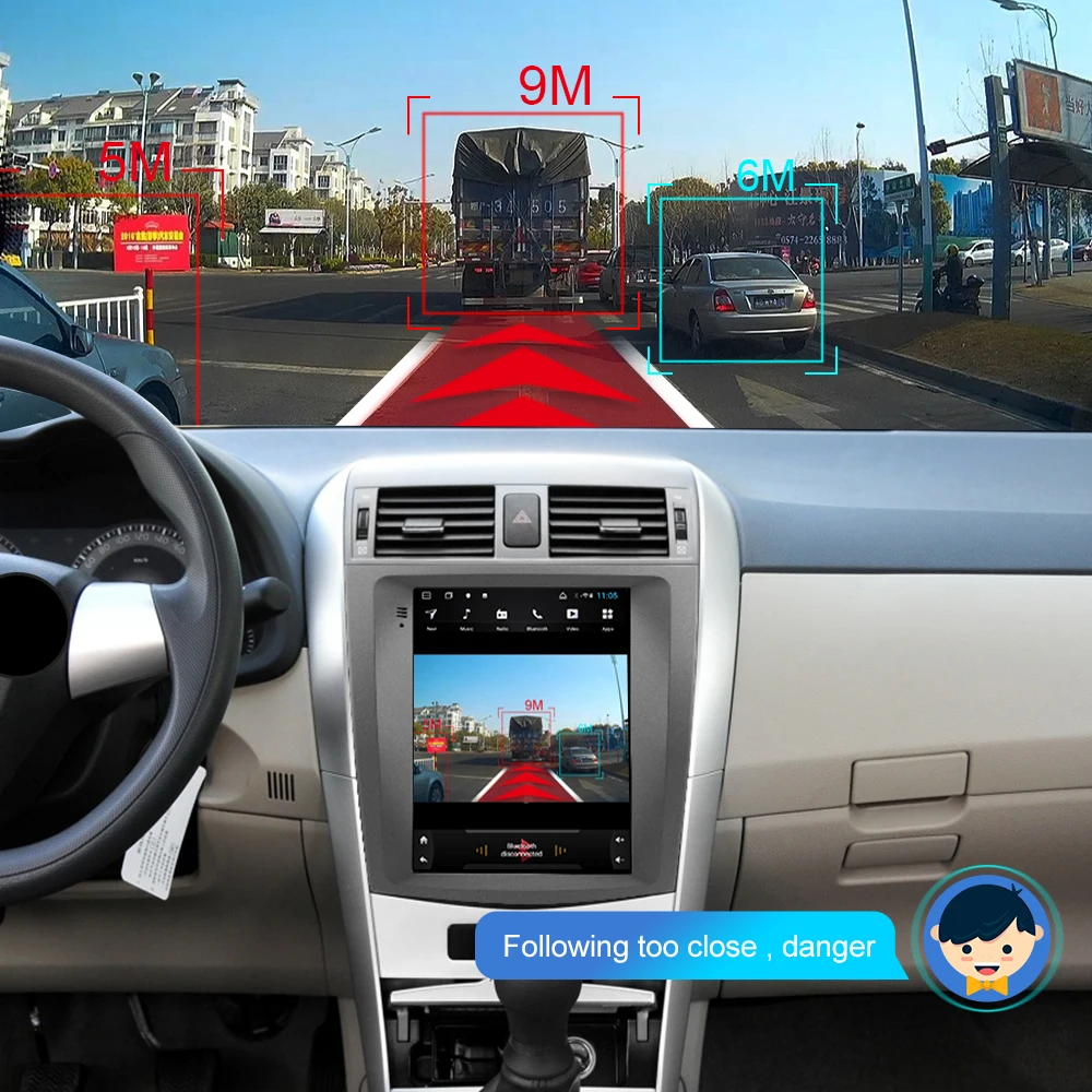 Excellent Isudar H53 Vertical 1 Din Android Auto Radio For Toyota/Corolla 2007-2011 GPS Car Multimedia RAM 4G ROM 64G DSP For Telsa Model 1