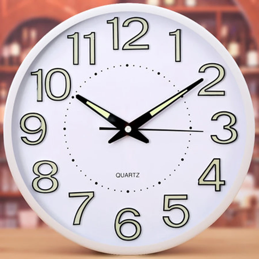 Silent Creative Wall Clock Living Room Luminous Home Modern Bedroom Wall Clock Quartz Modern Design Wall Watch Decorative W6