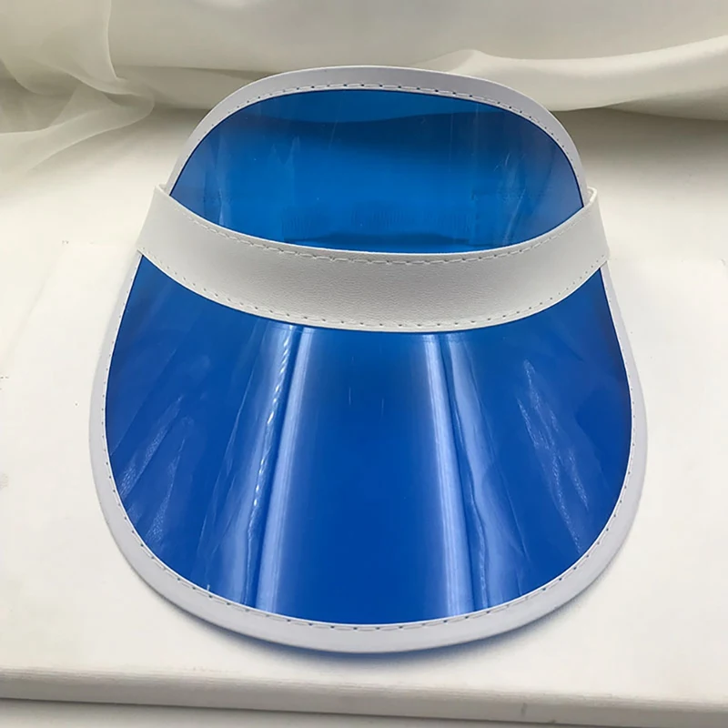 Прозрачный Пустой Топ пластиковый ПВХ Пешие прогулки шляпа козырек шапки велосипед солнцезащитный Летний унисекс для женщин мужчин Солнцезащитная шляпа карамельный цвет инструменты