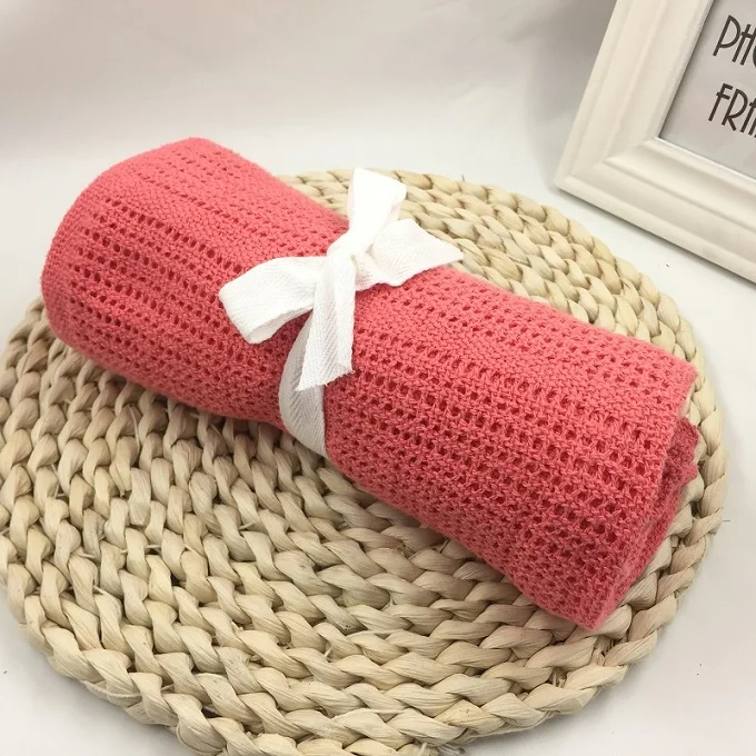 Детское хлопковое супер мягкое одеяло для мальчиков, детское полотенце для коляски, детское полотенце для купания, одеяло для новорожденных - Цвет: Watermelon Red