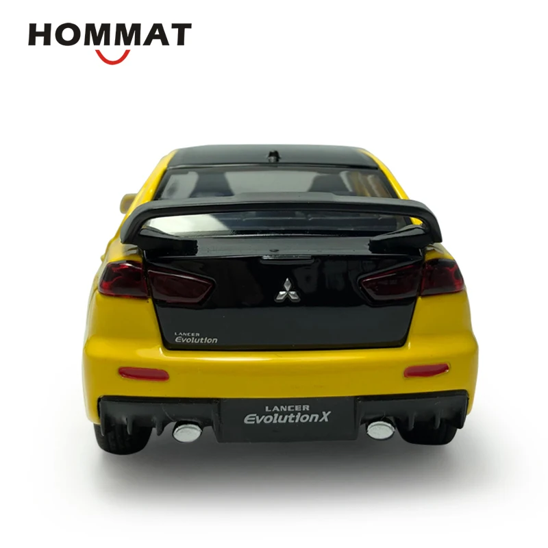 HOMMAT 1:32 Mitsubishi Lancer Evolution 10 с черной крышей справа, металлический сплав, литые игрушки, модели автомобилей, игрушки для детей