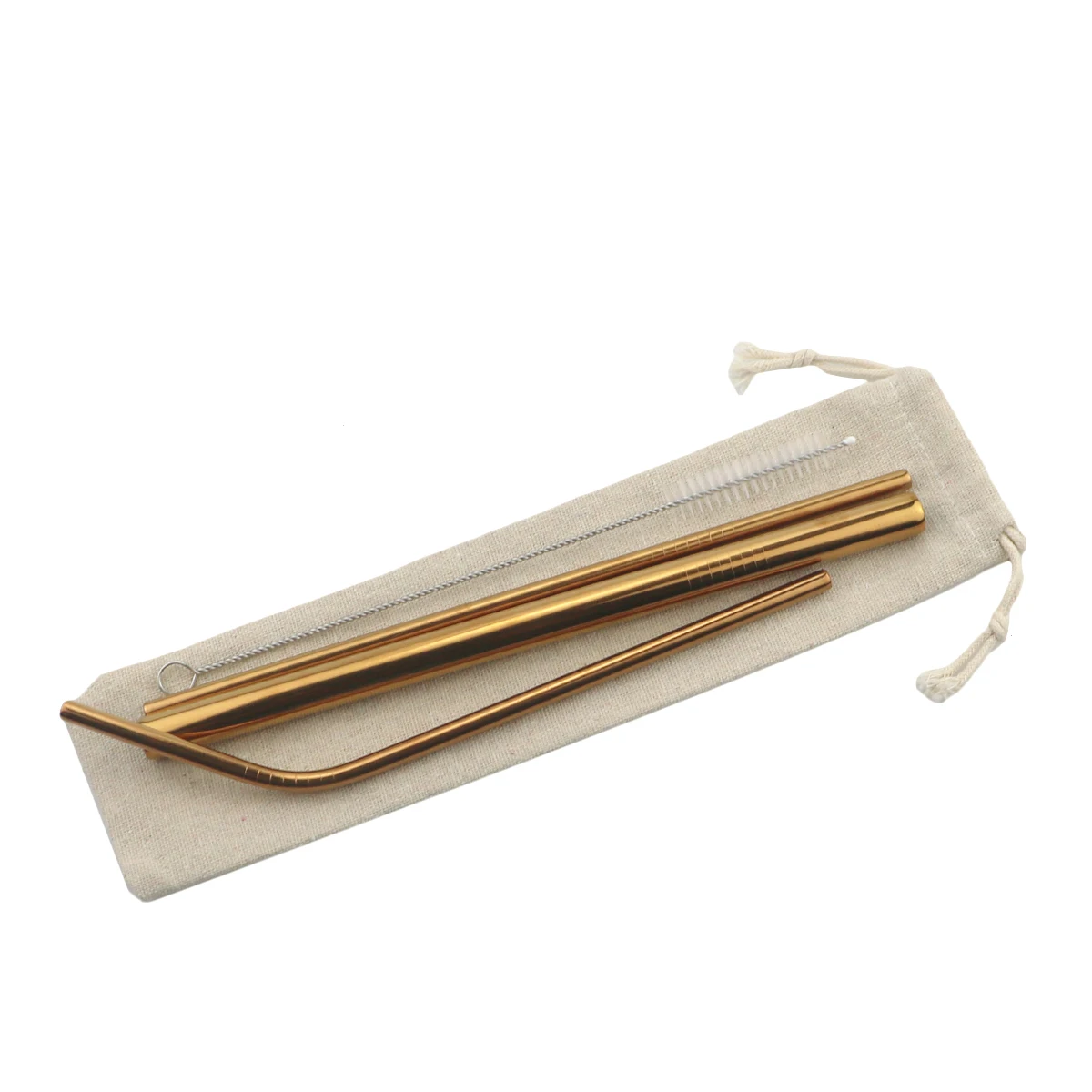 Premium Reusable Stainless Steel Drinking Straws with Cleaning Brush - Eco-Friendly Bar and Party Accessories