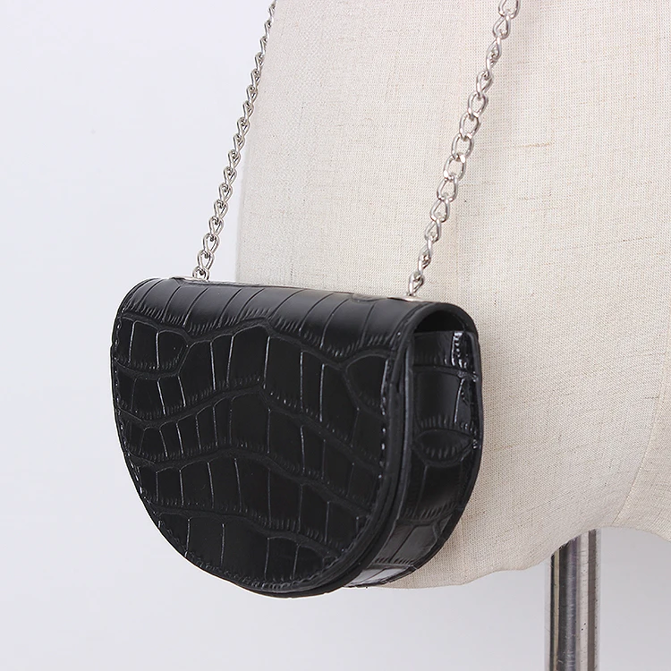 Мини ПУ седельная сумка модная кожа Аллигатор шаблон Съемный поясной ремень с сумкой Дамская уличная цепь сумка через плечо