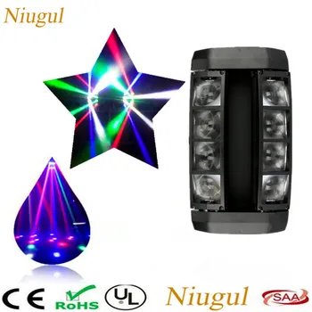 

Mini LED Spider Light 8X10W LED Beam Moving Head Stage Lights Business Light High Power Light With Professional For Bar Disco DJ