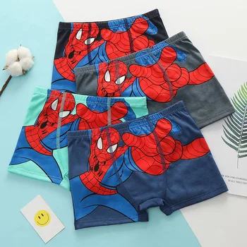 

4 pcs/lot boys cute cartoon underwear knicker cute cartoon underpants boxers spidermen kids children panties 2 to 9 yrs A02